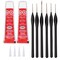 Testors Cement Plastic Model Glue 2 Pack, Pixiss Fine Miniature Detail Brushes